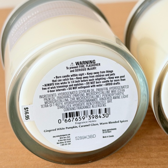 2 X White Barn Bath & Body Works White Pumpkin Soy Wax Single Wick Candle 8 oz - Picture 8 of 9